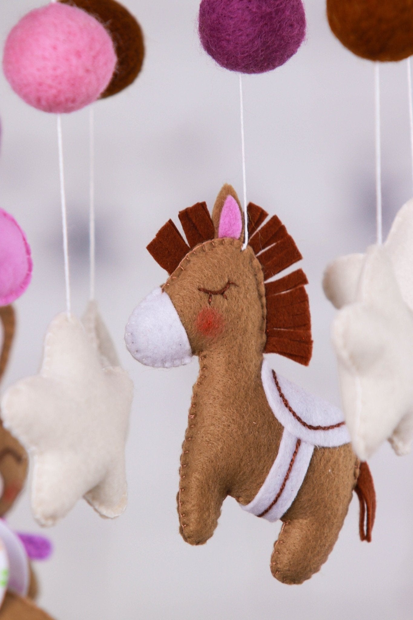 Pink Cloud Baby Mobile - WoollyFox