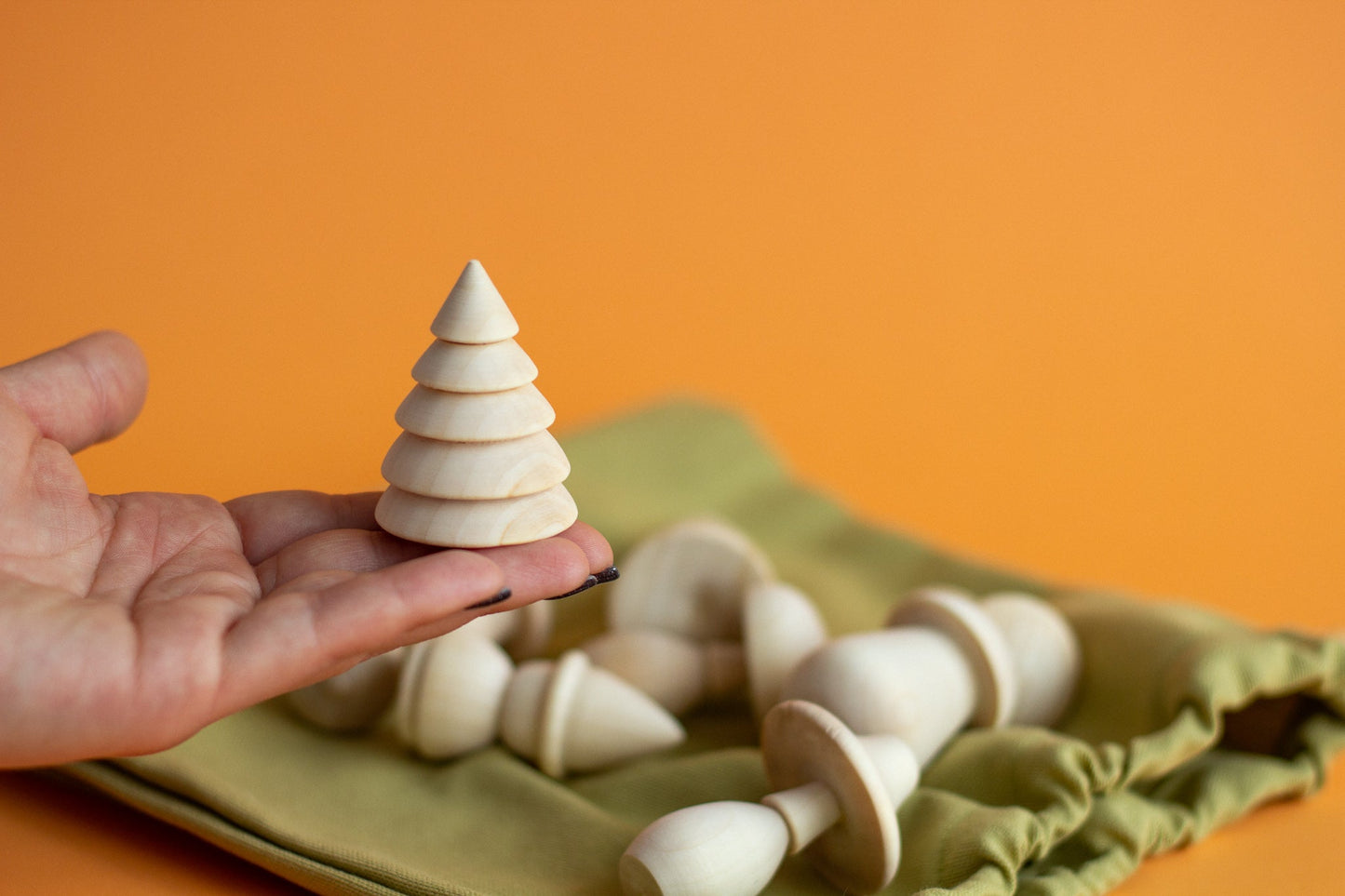 Set of Wooden Mushrooms - WoollyFox