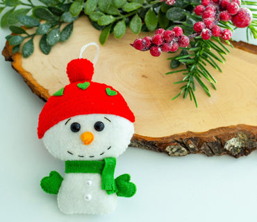 Snowman Christmas Ornament - WoollyFox