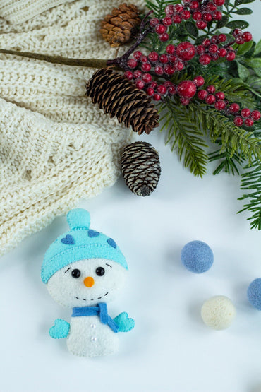 Snowman Felt Ornament - WoollyFox