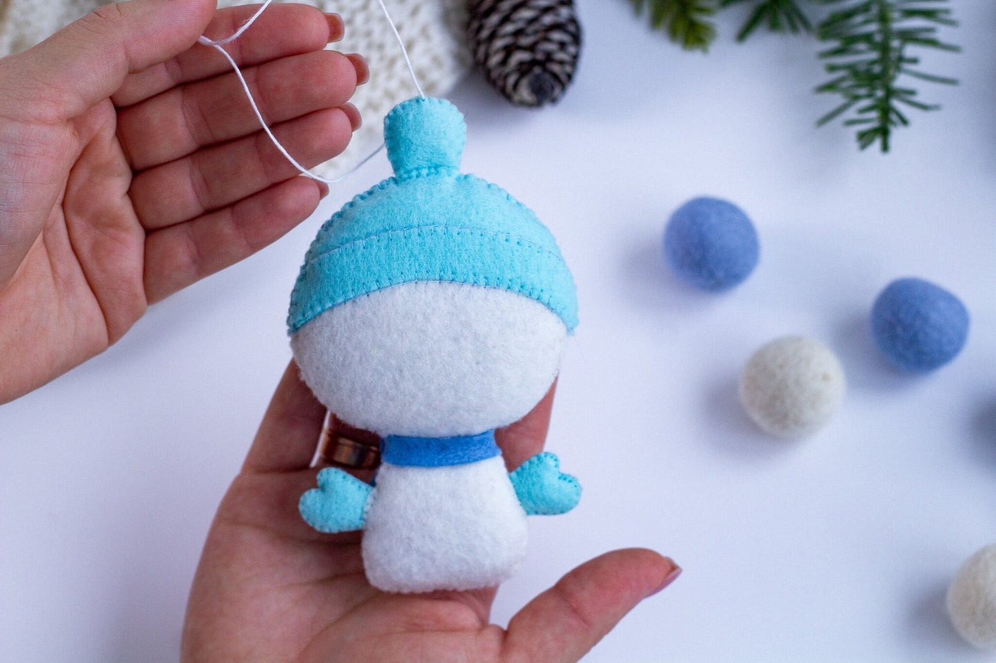 Snowman Felt Ornament - WoollyFox