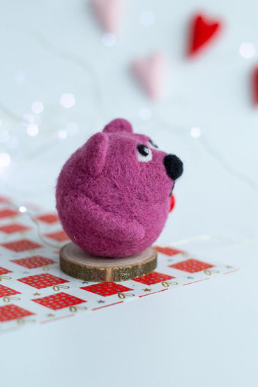 Valentine's Day Gift Wool Bear - WoollyFox