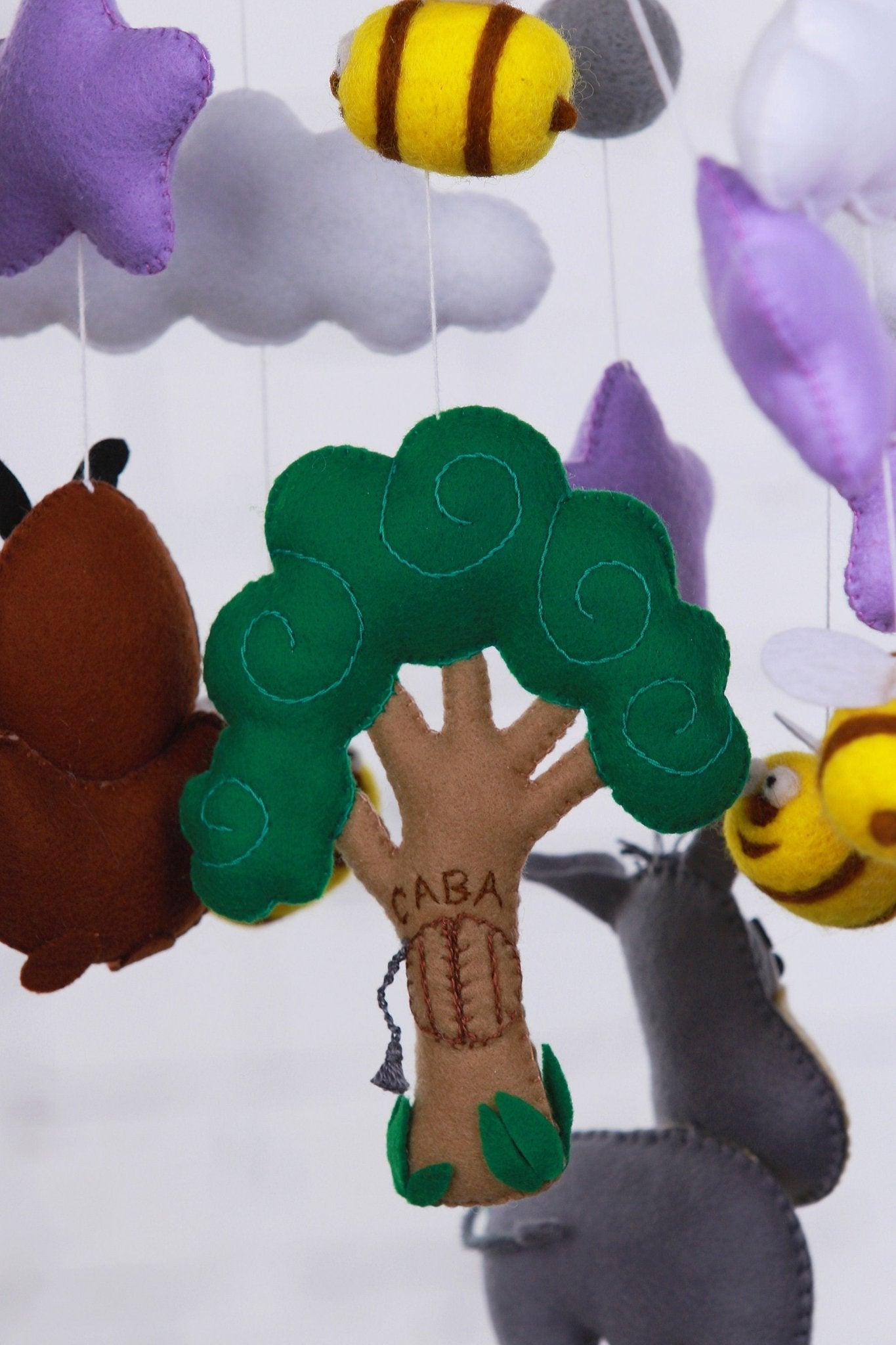 Winnie the Pooh baby crib mobile - WoollyFox