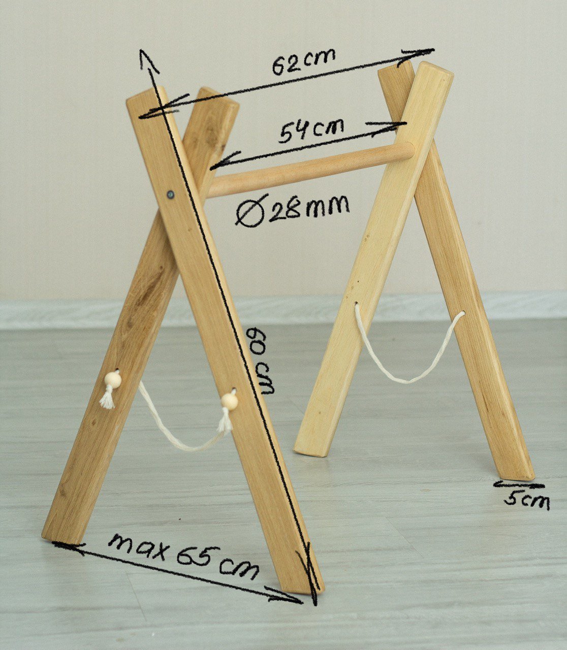 Wooden Baby Gym - WoollyFox