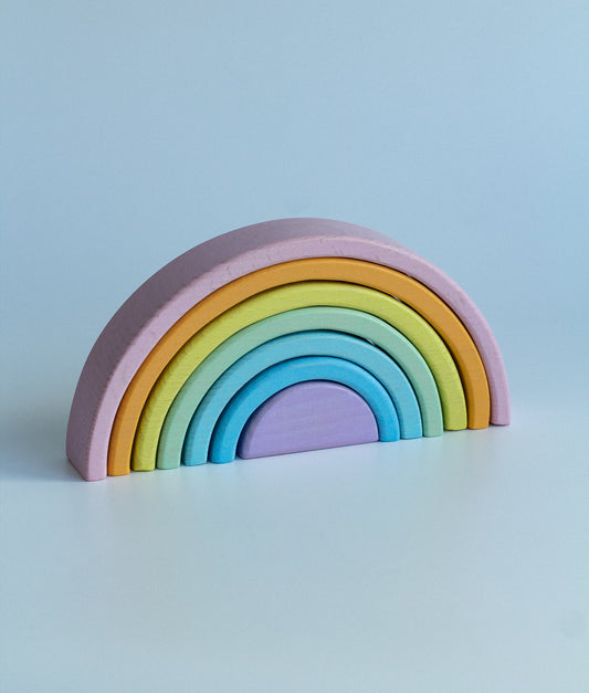 Wooden Rainbow Toy - WoollyFox