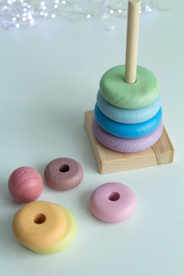 Wooden Ring Pyramid - WoollyFox