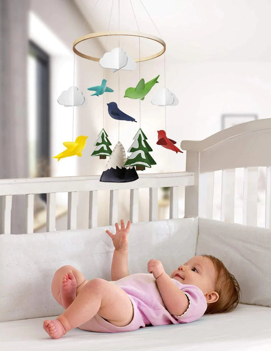 Neutral baby mobiles as a universal choice of toys
