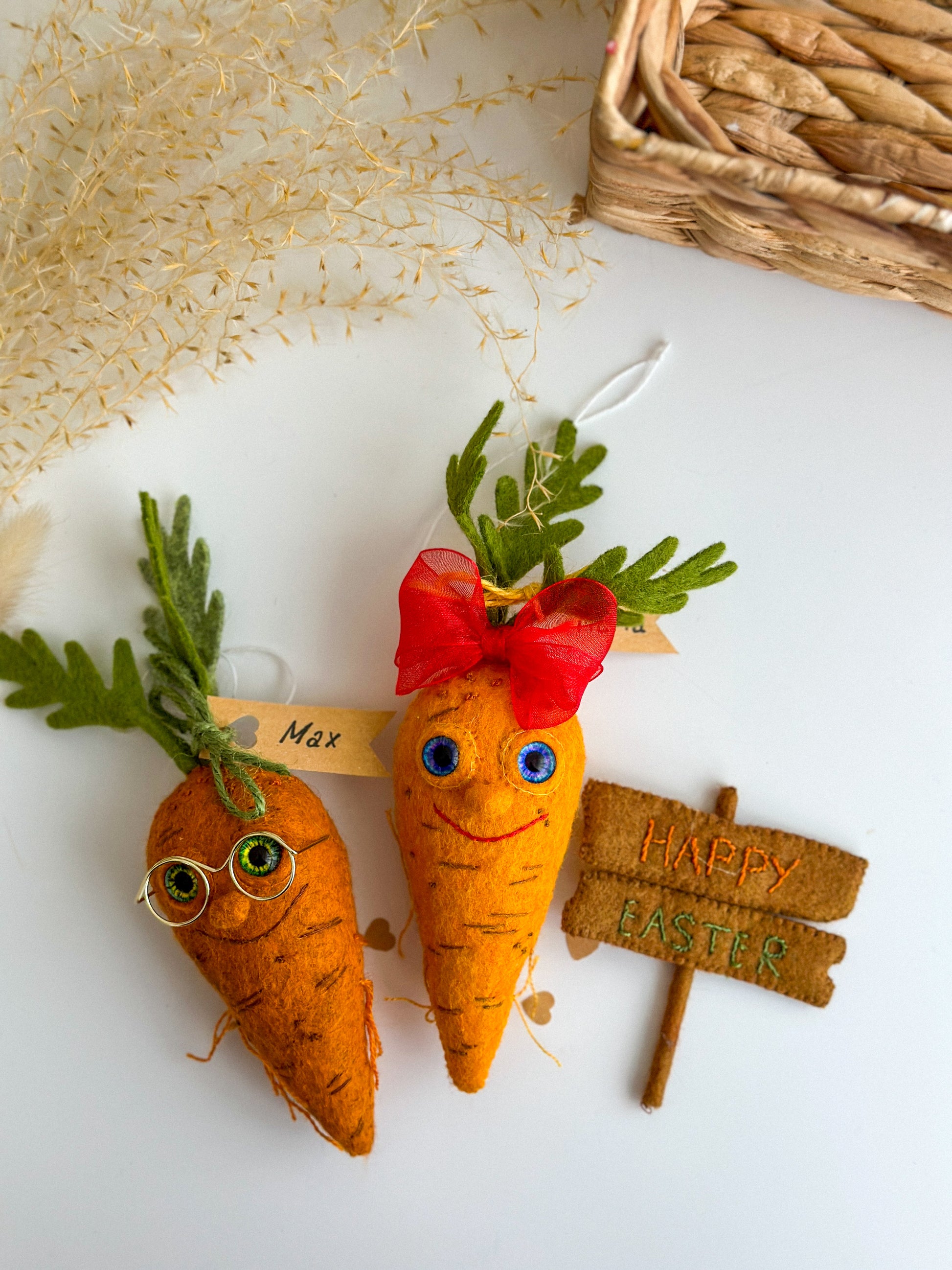 Funny carrot decorations