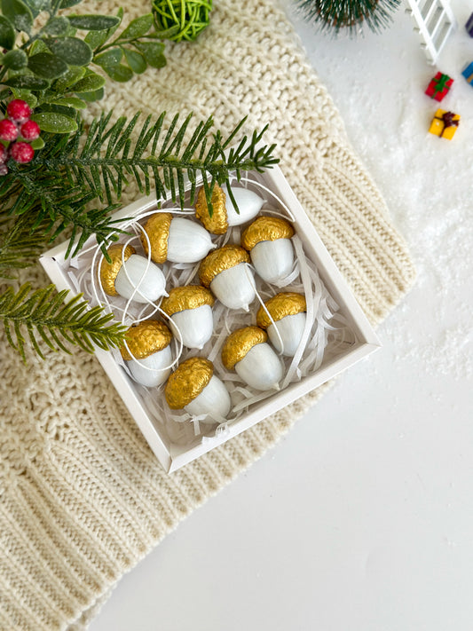 Christmas decorations, acorn ornaments Set of 10/20/30