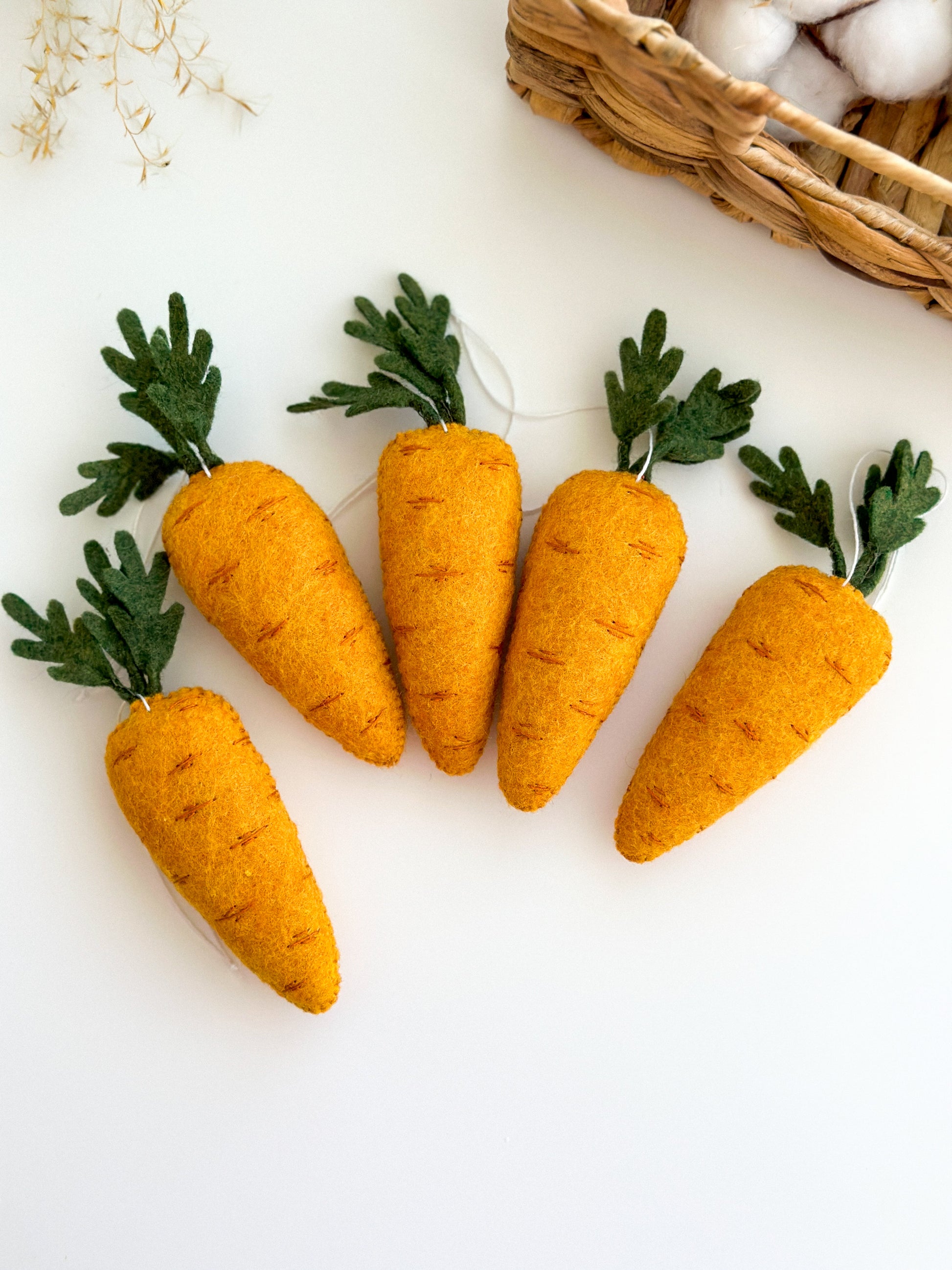 Easter carrot ornaments