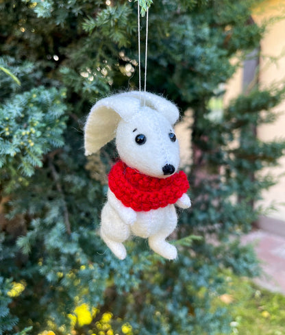 Christmas Rabbit Ornament