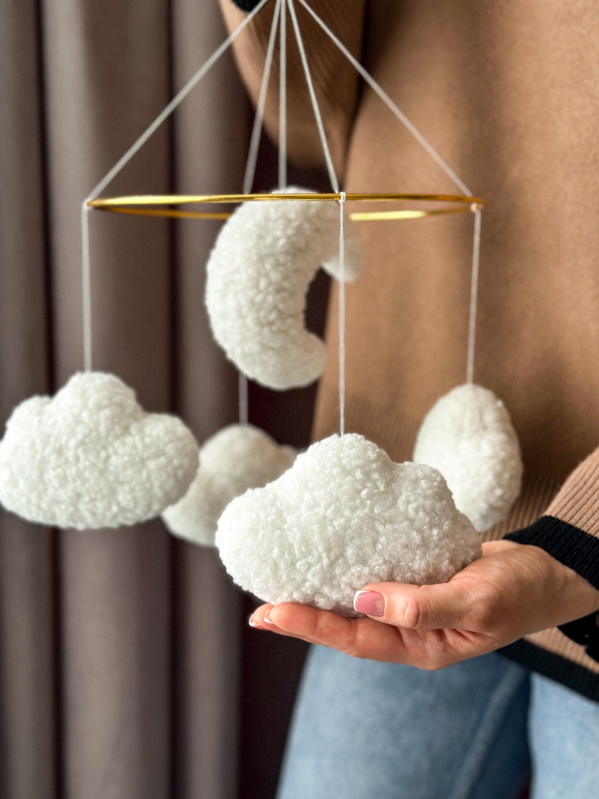 Boucle Cloud Moon Baby Mobile