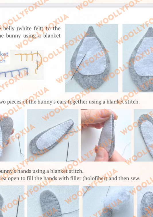 Felt bunny PDF pattern