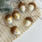 Christmas gold acorn ornaments Set of 10/20/30