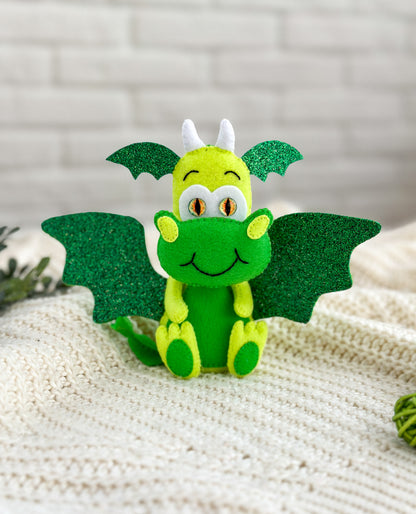 Christmas Dragon Made Of Felt