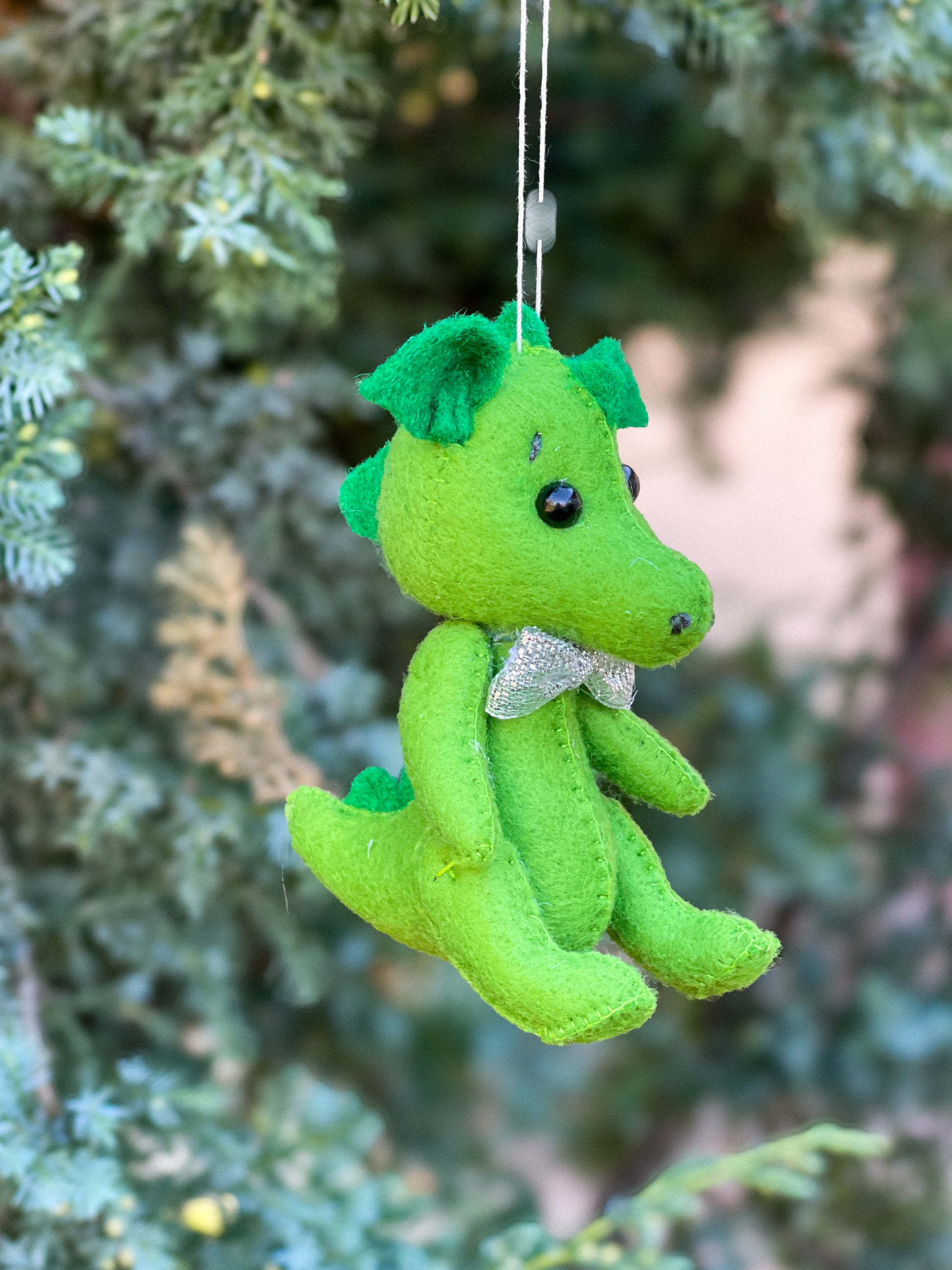 Christmas dragon ornament