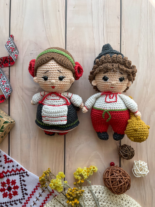 Ukrainian crochet doll, Ukrainian Cossack, knitted Ukrainian doll