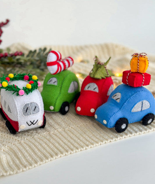 Car christmas decorations Set of 4