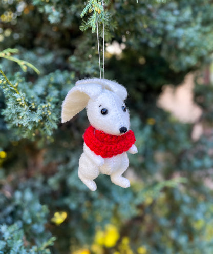 Christmas Rabbit Ornament