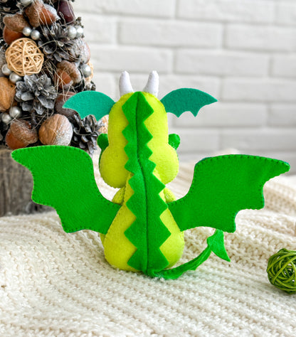 Christmas Dragon Made Of Felt