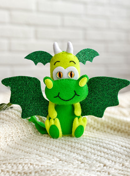 Christmas Dragon Made Of Felt