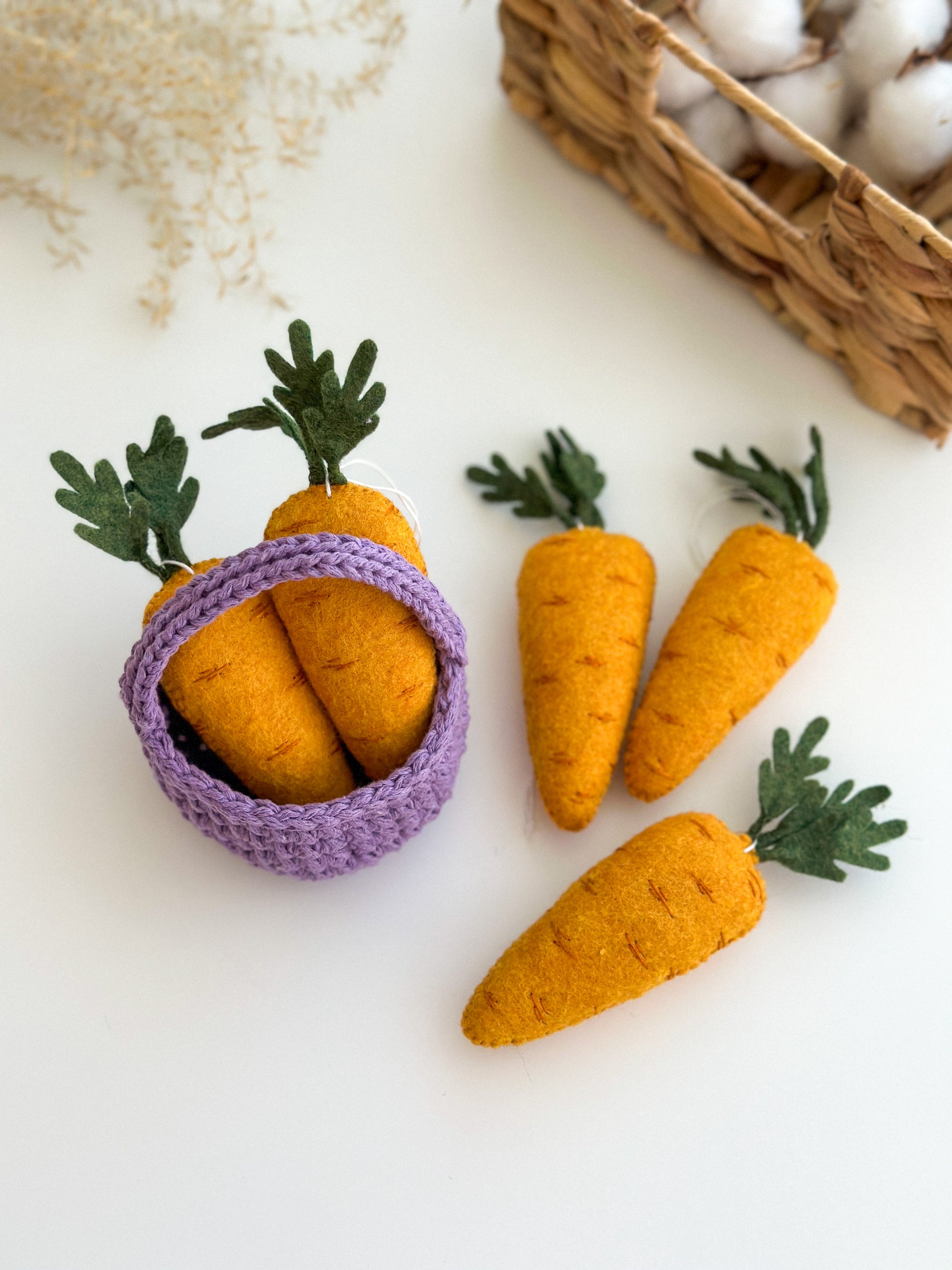 Easter carrot ornaments