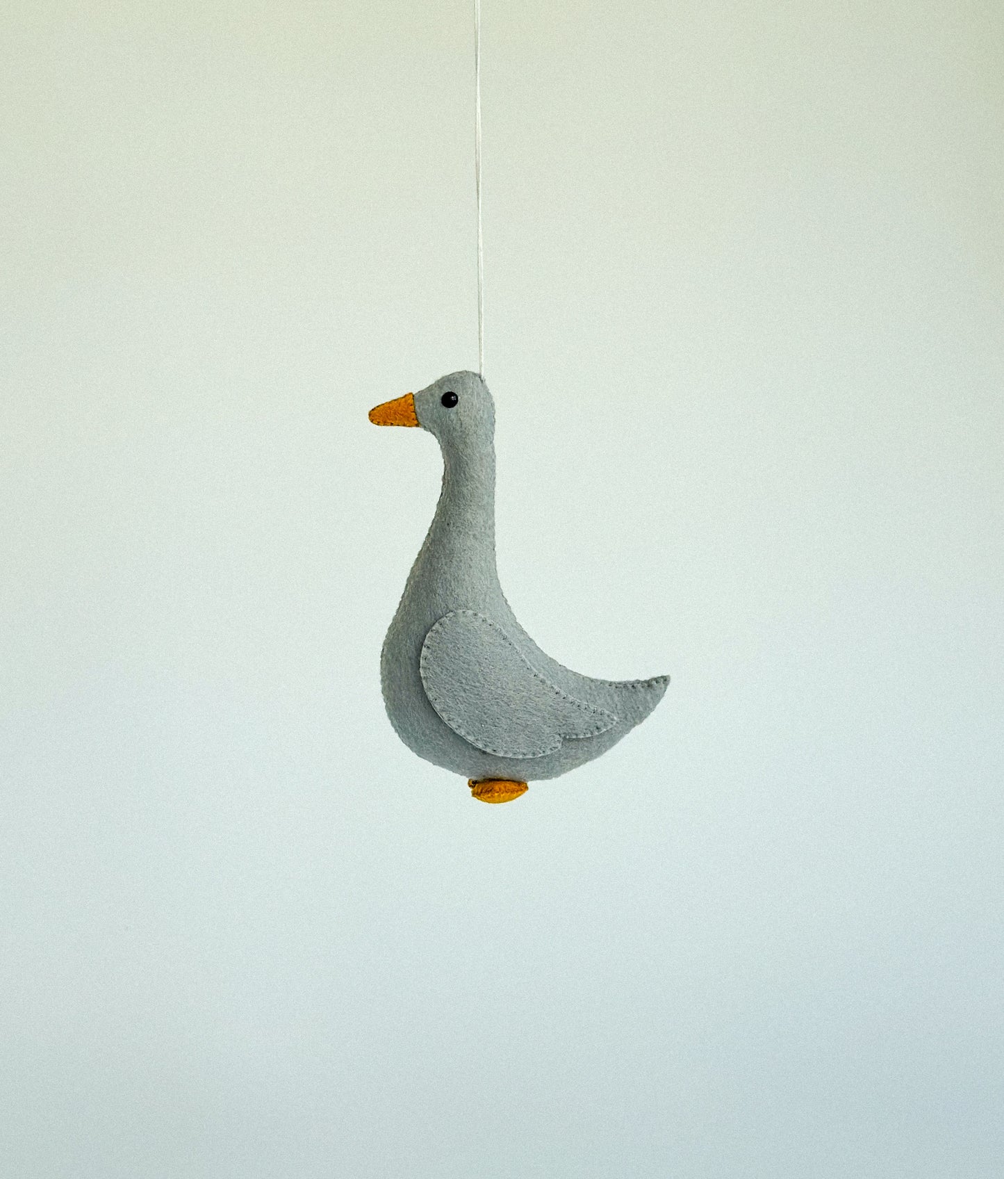 Handcrafted Felt Goose Ornament