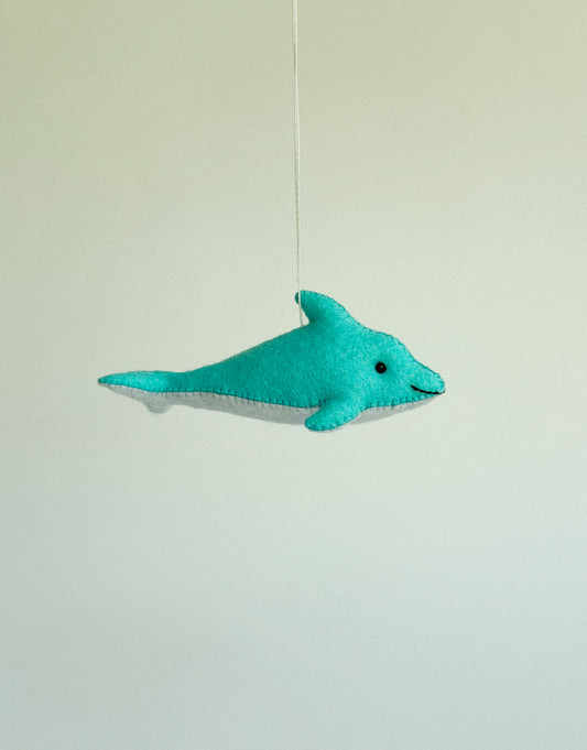Handcrafted Felt Dolphin Ornament