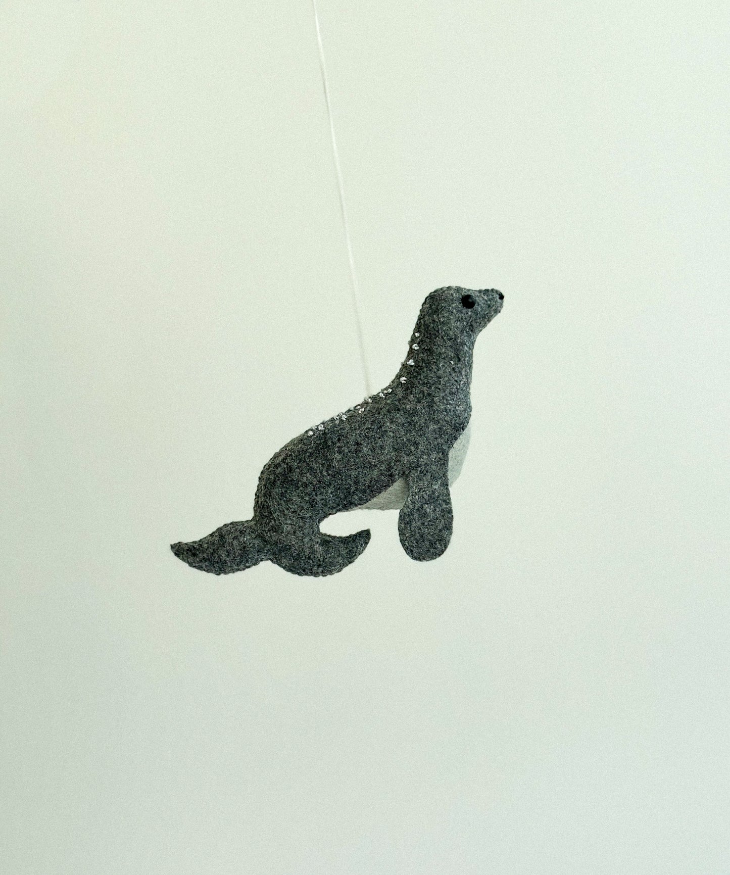 Handcrafted Felt  fur seal Ornament