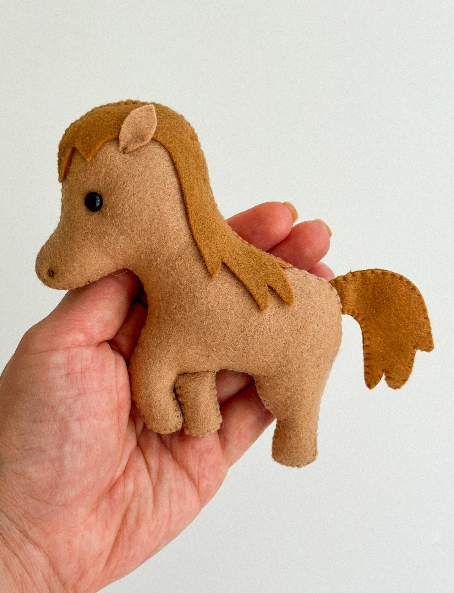 Handcrafted Felt Horse Ornament