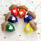 Valentine's Day acorn ornaments