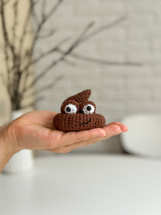 Handmade Crochet Poop, funny poop gifts, Positive Gift for Family and Friends, Small Funny Unique Gift, bathroom decor Knitted Poo