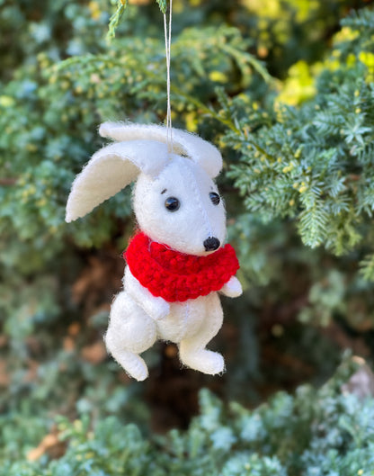 Christmas Rabbit Ornament
