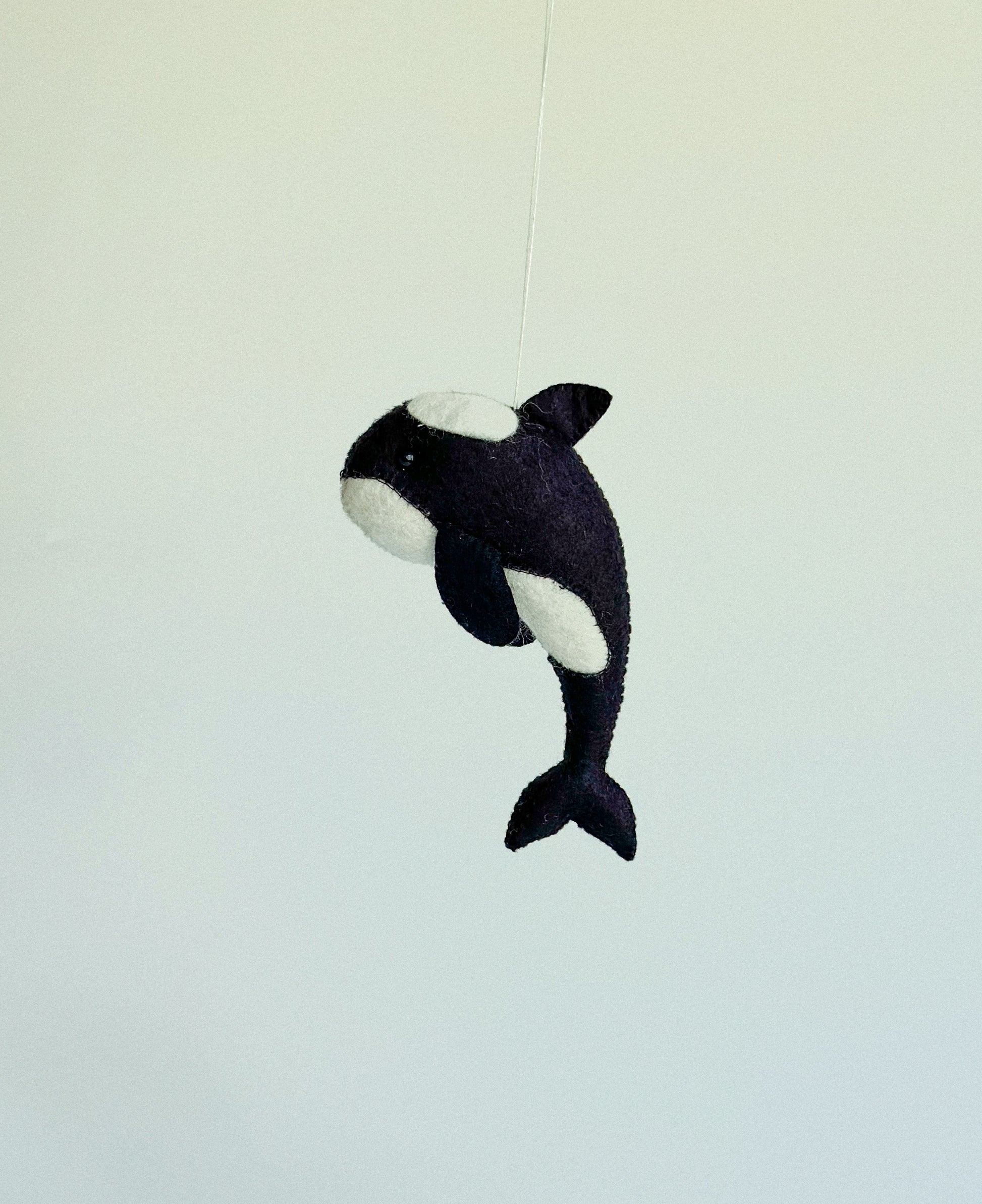 Handcrafted Felt Orca Ornament
