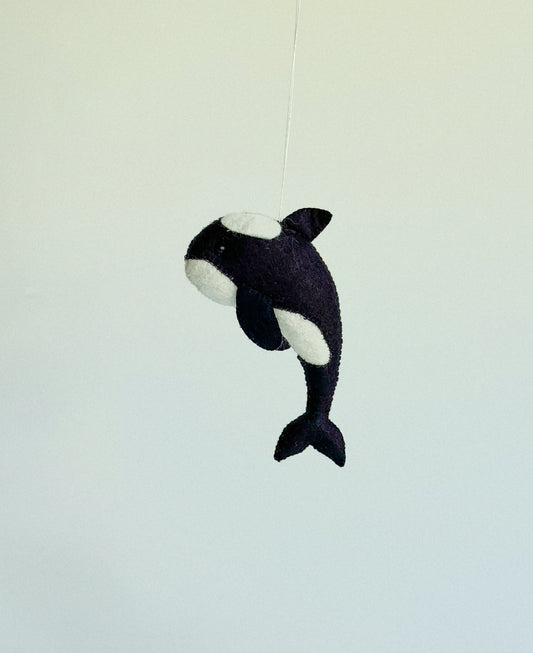  Felt Orca Ornament