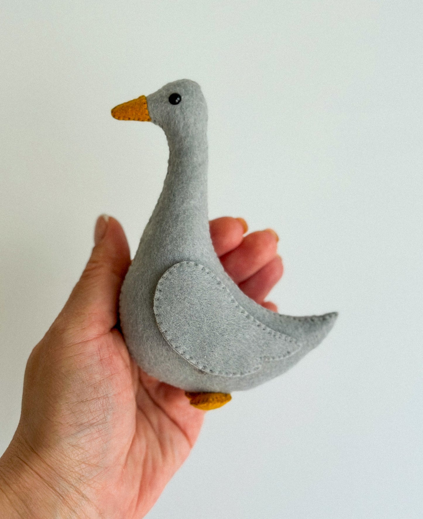 Handcrafted Felt Goose Ornament