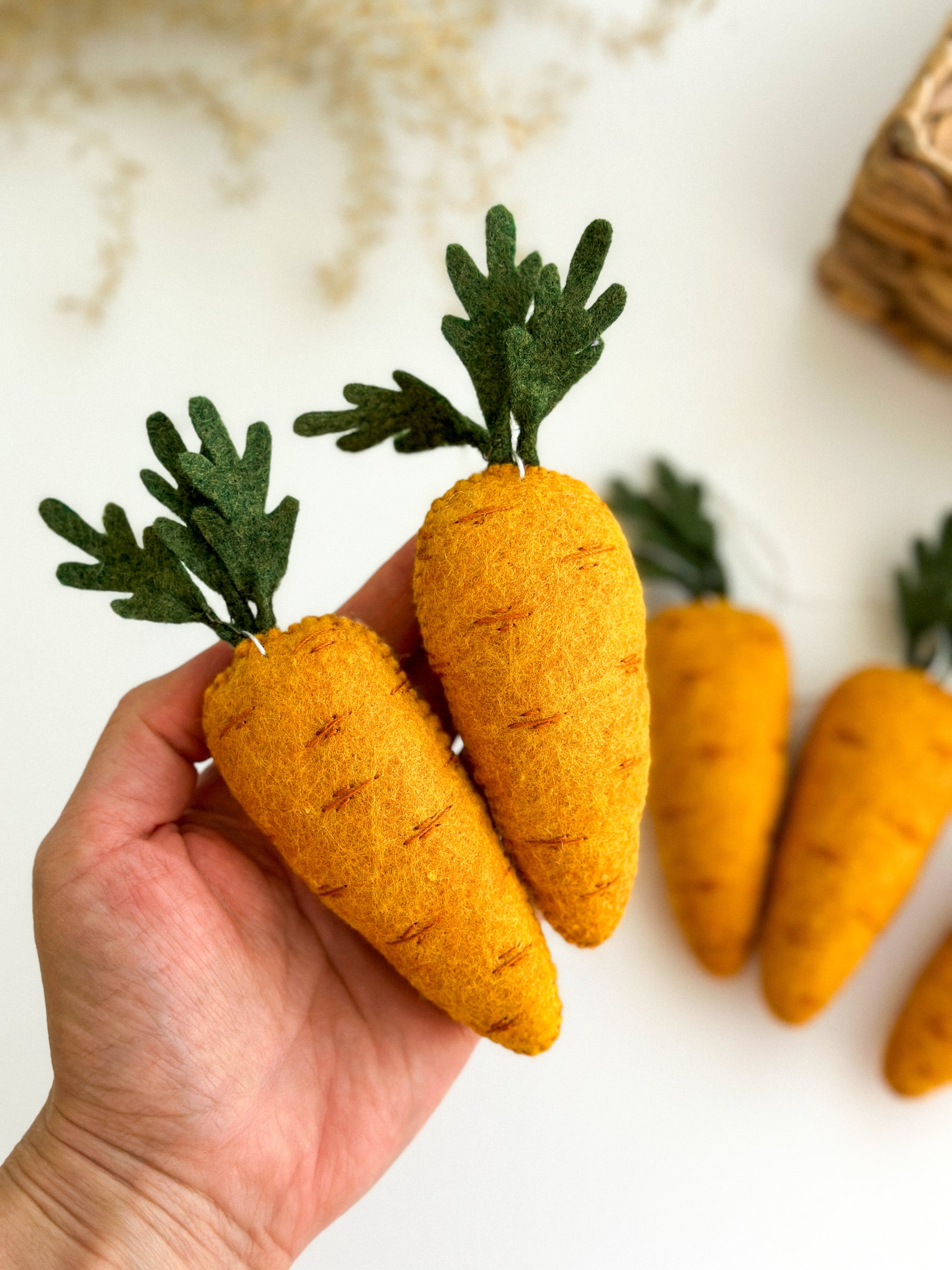 Easter carrot ornaments