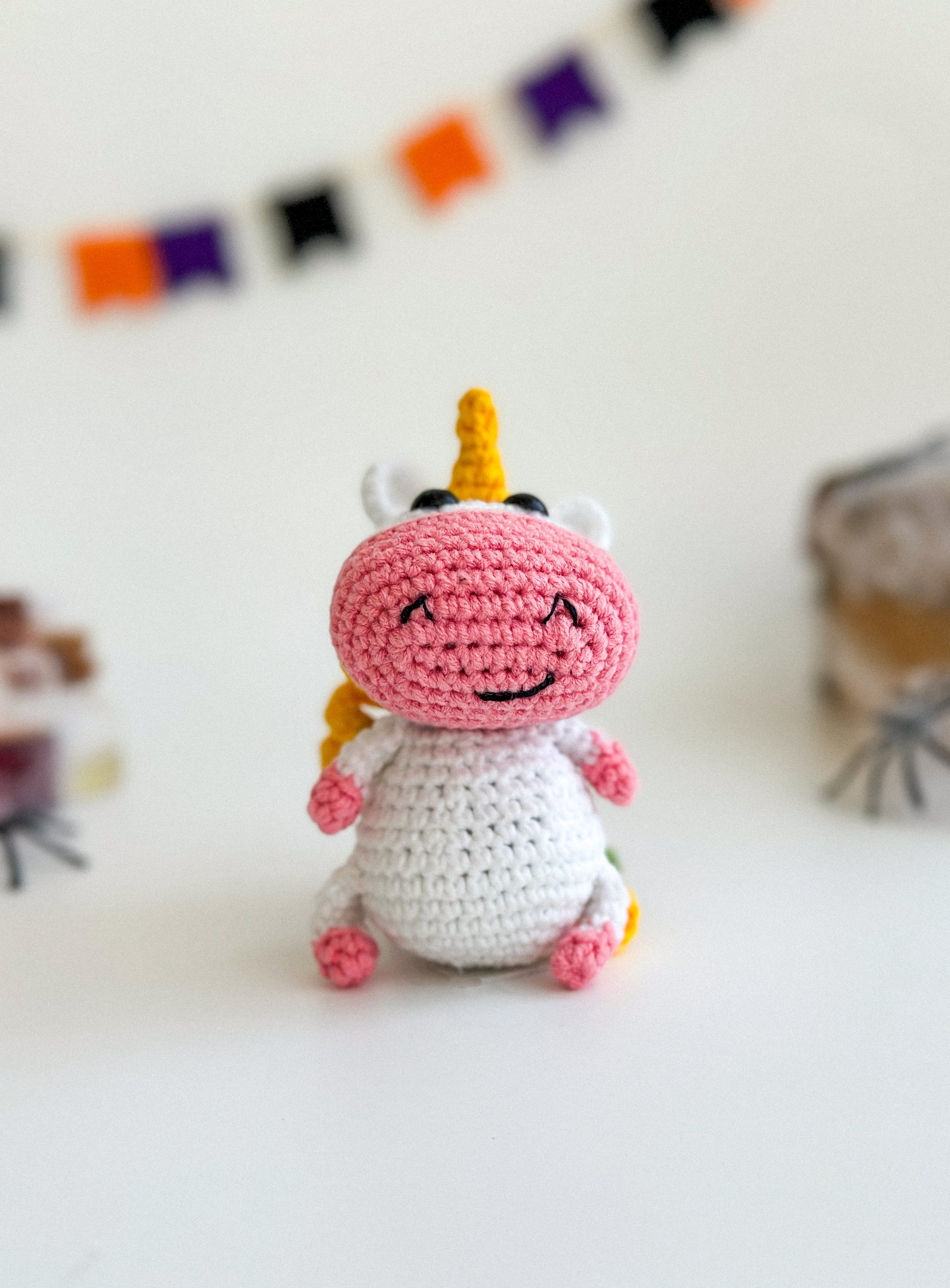 Crochet Unicorn Car Charm