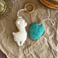 Boucle llama and cactus ornament