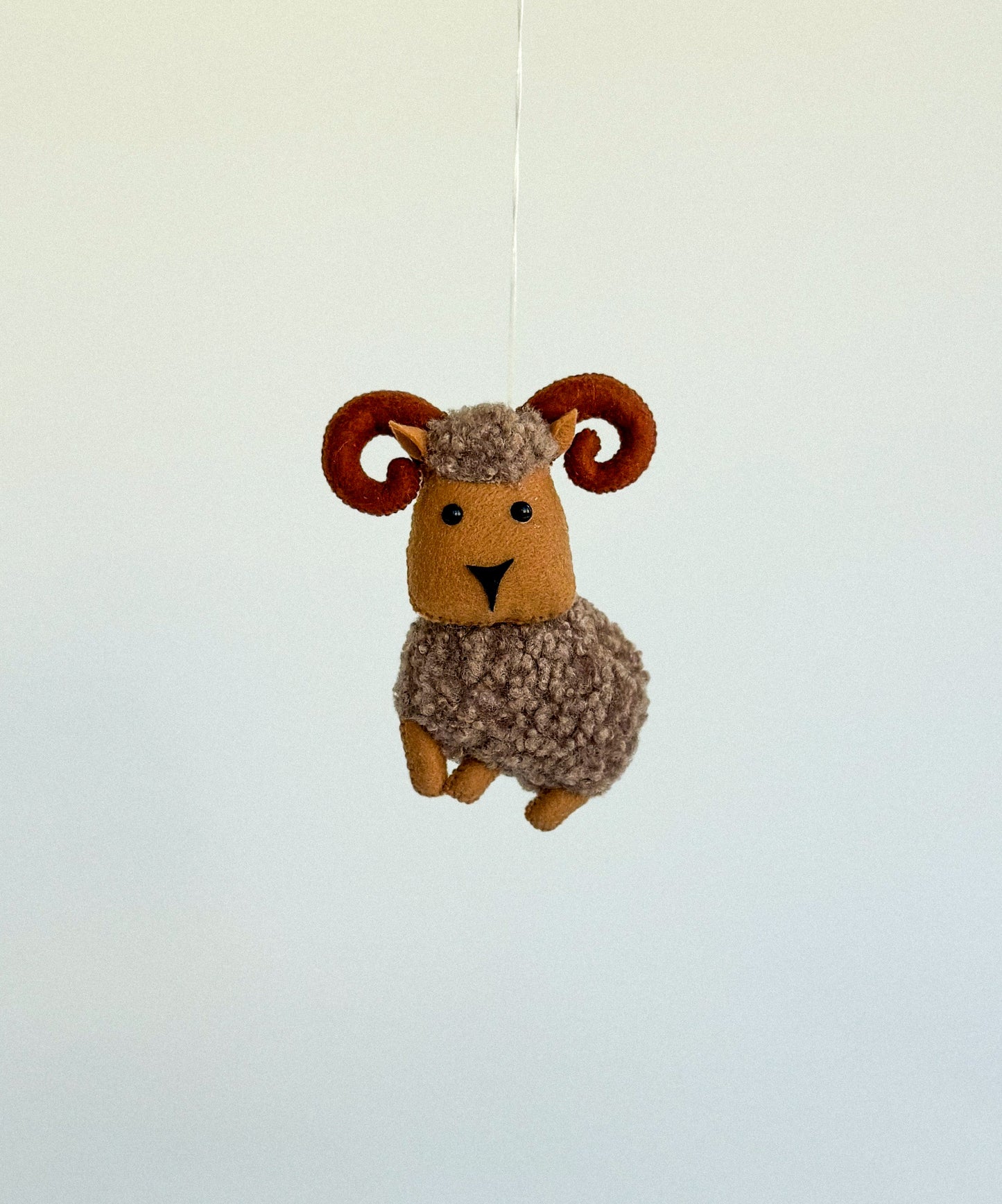 Bouclé Sheep Ornament / Farmhouse Decor
