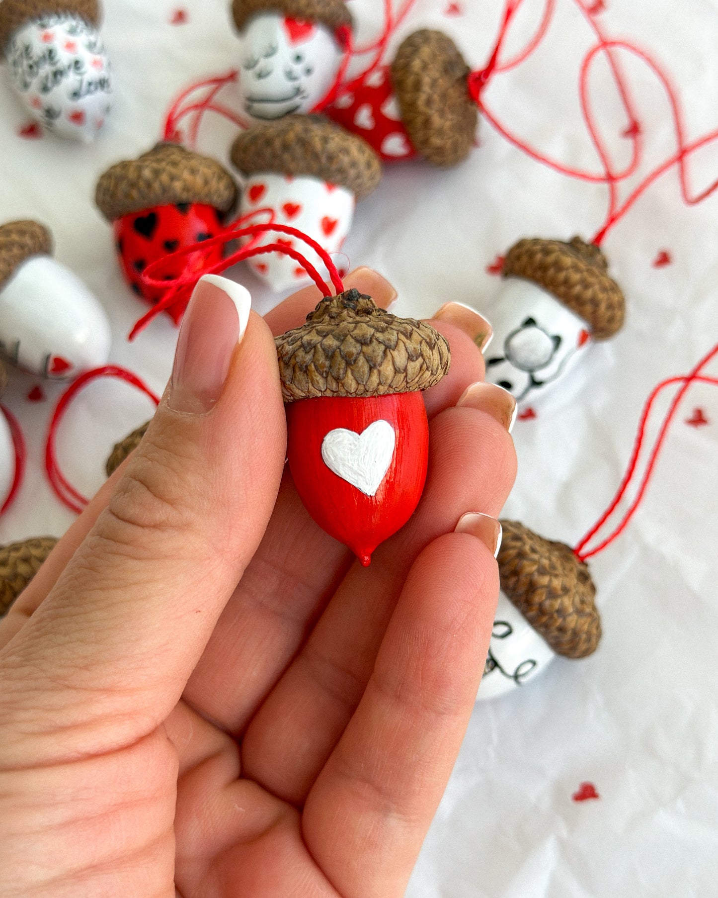 Valentine's Day Acorn Ornament