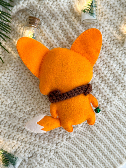 Christmas Felt Fox Ornament