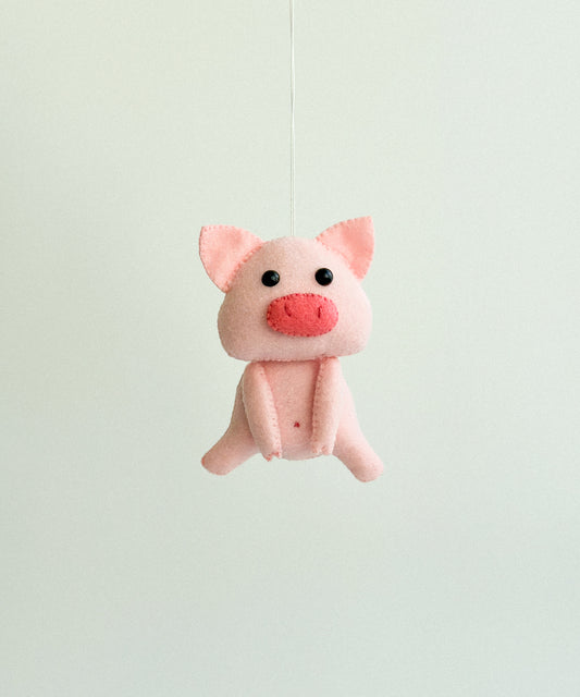 Handcrafted Felt pig Ornament