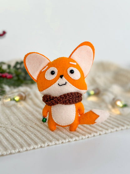 Christmas Felt Fox Ornament