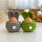 Handcrafted Easter Bunny Egg Basket, Easter decorations, Easter gifts, Crochet egg basket, Crochet Egg Holder