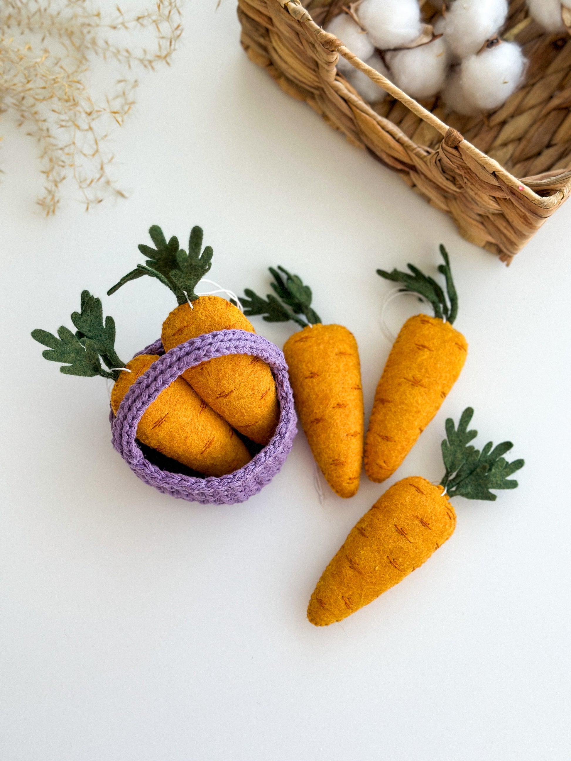 Easter carrot ornaments