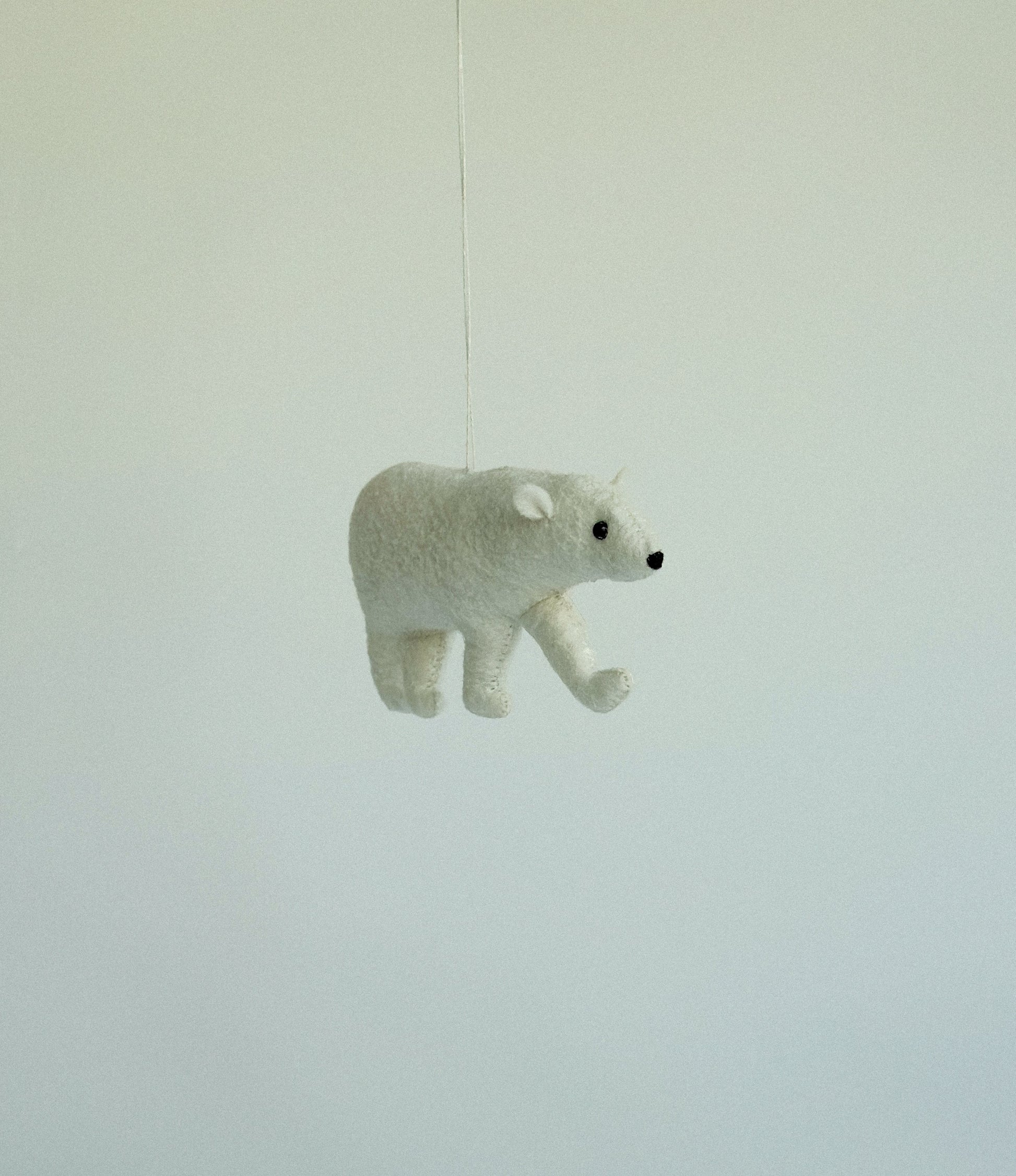 Handcrafted Felt Polar Bear Ornament