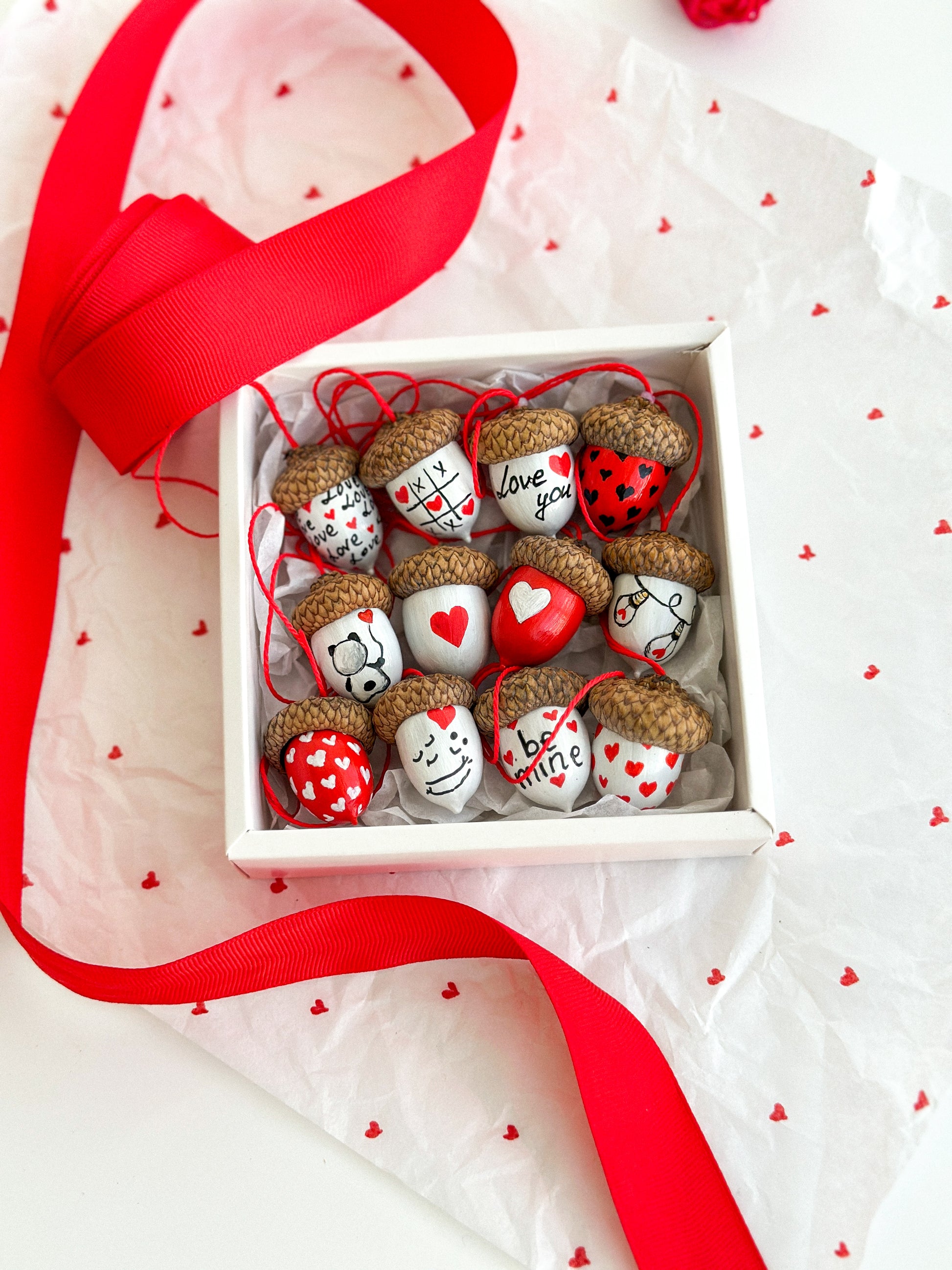 Valentine's Day Acorn Ornament