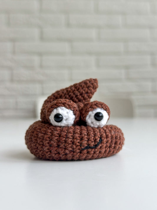 Handmade Crochet Poop, funny poop gifts, Positive Gift for Family and Friends, Small Funny Unique Gift, bathroom decor Knitted Poo