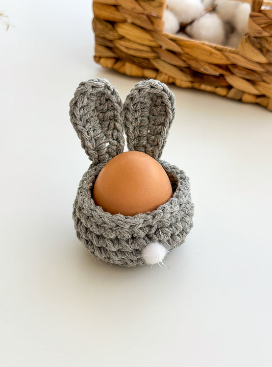 Handcrafted Easter Bunny Egg Basket, Easter decorations, Easter gifts, Crochet egg basket, Crochet Egg Holder